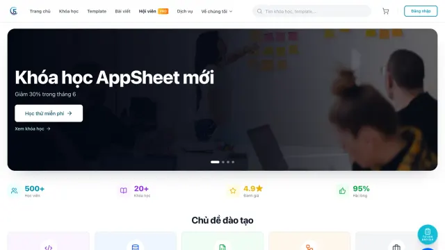 5F-00009- Website bán khoá học, template & gói hội viên (kèm trang quản trị)