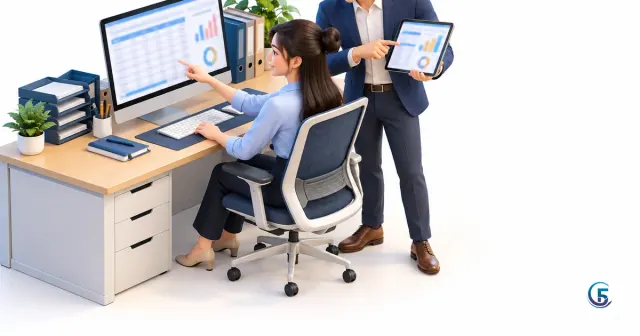 Minh hoạ misa amis là gì: kế toán và quản lý vận hành đối chiếu số liệu giữa màn hình kế toán và máy tính bảng