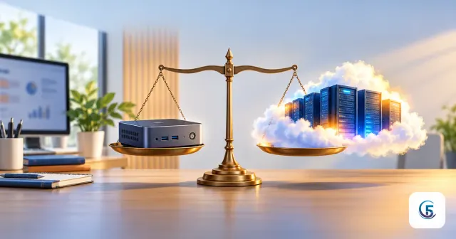 Mini PC và máy chủ VPS đặt cạnh nhau: so sánh mini PC hay VPS cho web app