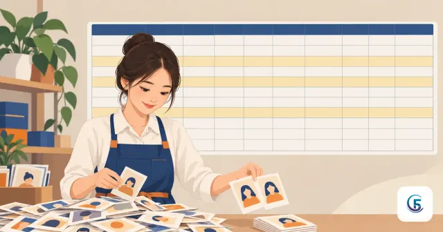 Minh hoạ lọc trùng Google Sheet: nhân viên cửa hàng tách các thẻ khách hàng giống hệt nhau ra khỏi bảng dữ liệu