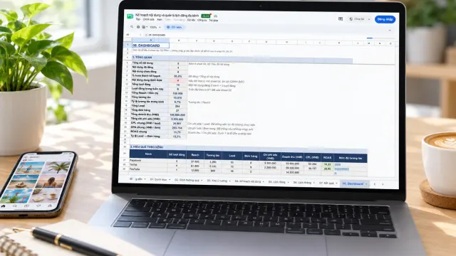 Kế hoạch nội dung & lịch đăng đa kênh (Google Sheet / Excel)